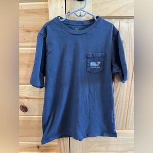 Vineyard Vines Navy Pocket Short T Shirt Boys Medium 12-14